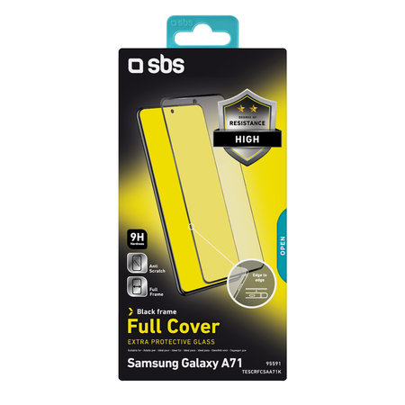 SBS - Geam Securizat Full Cover pentru Samsung Galaxy A71, negru