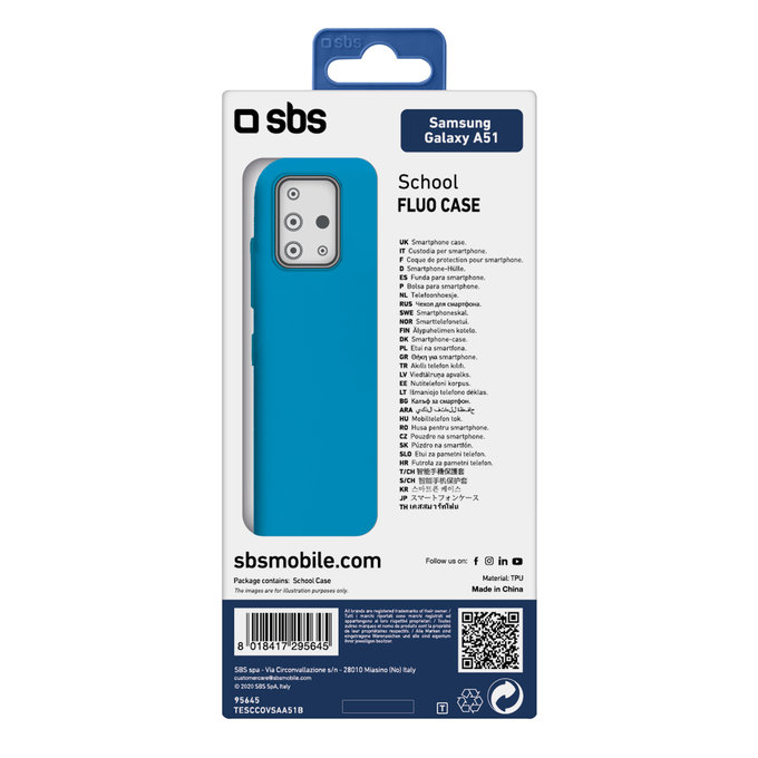 SBS - Caz School pentru Samsung Galaxy A51, albastru