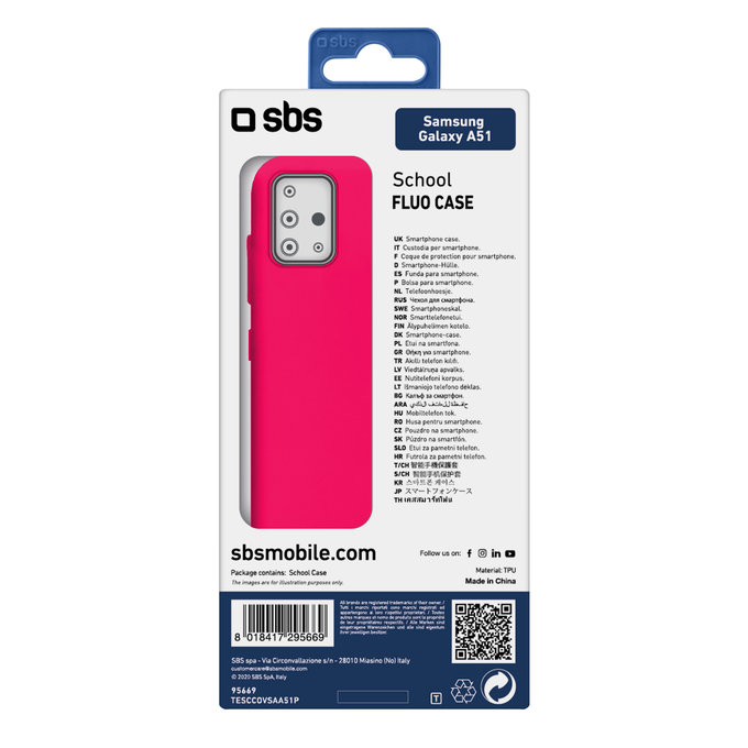 SBS - Caz School pentru Samsung Galaxy A51, roz