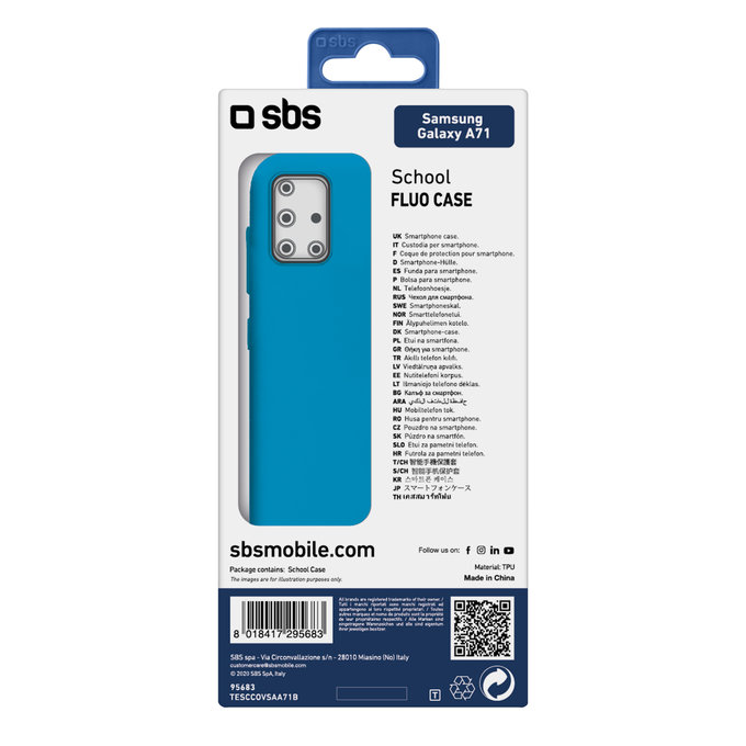 SBS - Caz School pentru Samsung Galaxy A71, albastru