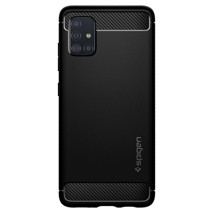 Spigen - Caz Rugged Armor pentru Samsung Galaxy A51, negru