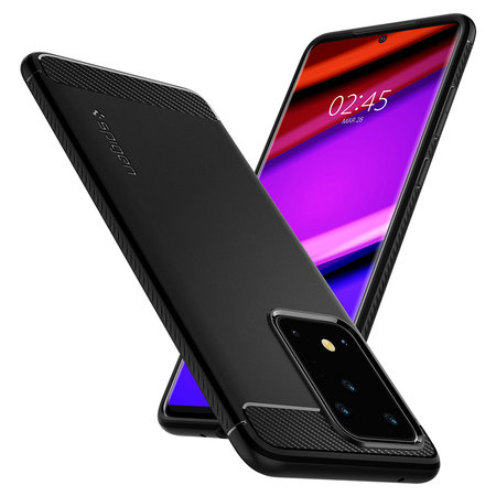 Spigen - Caz Rugged Armor pentru Samsung Galaxy S20 Ultra, negru