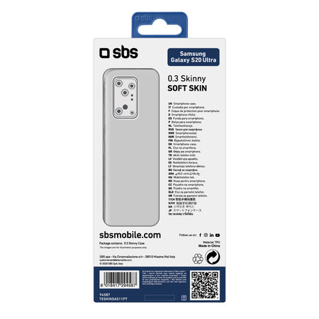 SBS - Caz Skinny pentru Samsung Galaxy S20 Ultra, transparent