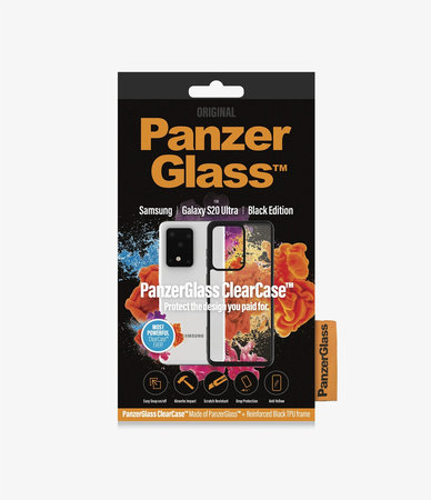PanzerGlass - Caz ClearCase pentru Samsung Galaxy S20 Ultra, black