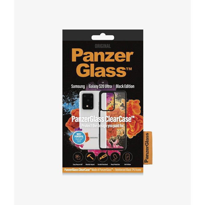 PanzerGlass - Caz ClearCase pentru Samsung Galaxy S20 Ultra, black