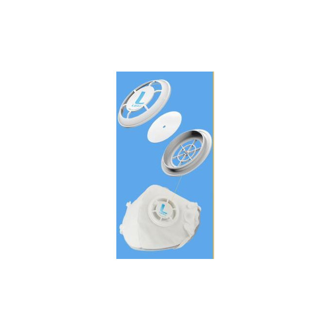 Respirator sport FFP3-KN95 98% filtru, mască respiratorie anti-virus - albă