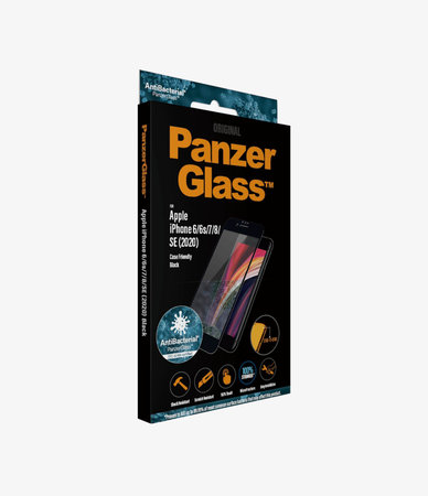 PanzerGlass - Geam Securizat Case Friendly AB pentru iPhone 6, 6s, 7, 8, SE 2020 & SE 2022, negru