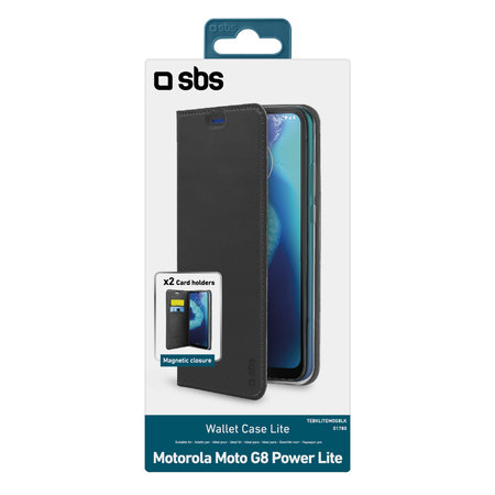 SBS - Caz Book Wallet Lite pentru Motorola Moto G8 Power Lite, negru