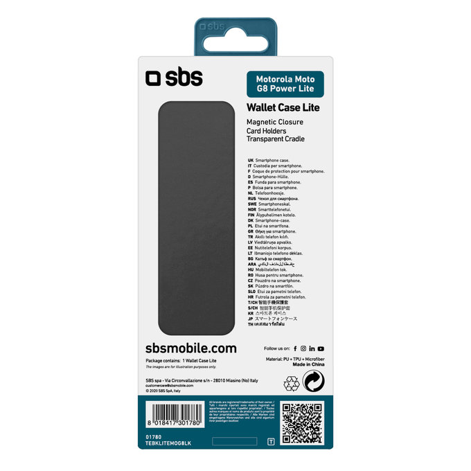 SBS - Caz Book Wallet Lite pentru Motorola Moto G8 Power Lite, negru