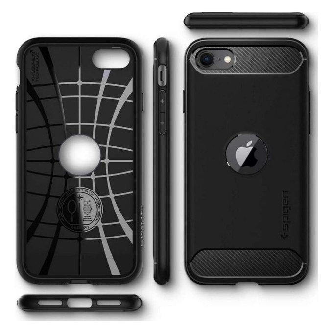 Spigen - Tok Rugged Armor - iPhone SE 2020 & SE 2022, fekete
