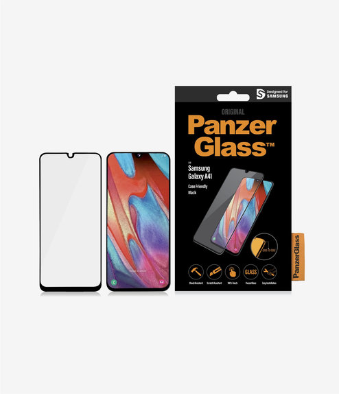 PanzerGlass - Geam Securizat Case Friendly pentru Samsung Galaxy A41, negru