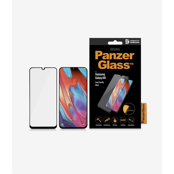 PanzerGlass - Geam Securizat Case Friendly pentru Samsung Galaxy A41, negru