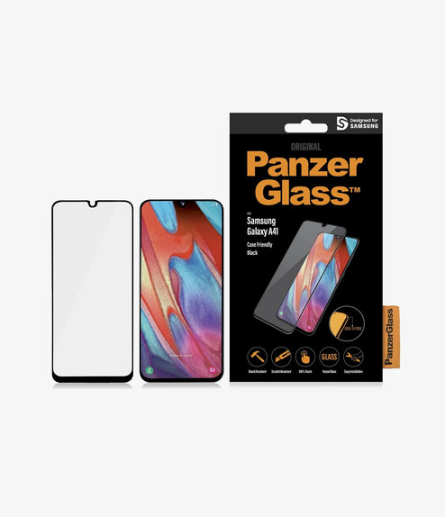 PanzerGlass - Geam Securizat Case Friendly pentru Samsung Galaxy A41, negru