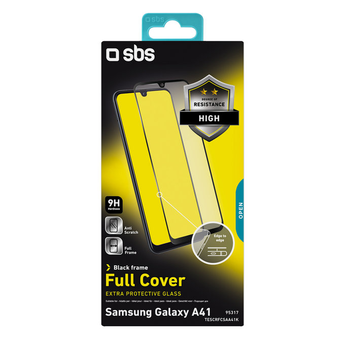 SBS - Geam Securizat Full Cover pentru Samsung Galaxy A41, negru