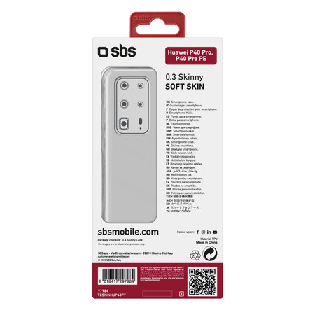 SBS - Caz Skinny pentru Huawei P40 Pro, P40 Pro, transparent