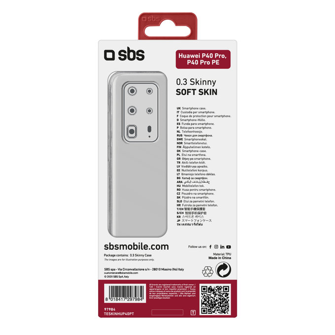 SBS - Caz Skinny pentru Huawei P40 Pro, P40 Pro, transparent