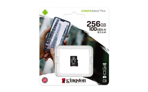 Kingston - card de memorie microSDXC Canvas Select Plus A1 CL10 100MB, 256 GB