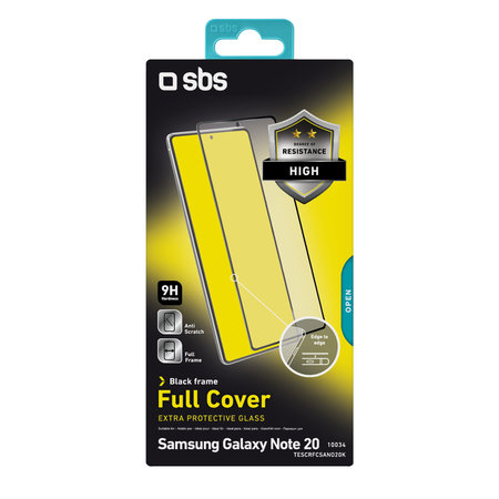 SBS - Geam Securizat Full Cover pentru Galaxy Note 20, negru