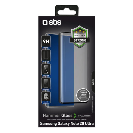 SBS - Geam Securizat 4D Full Glass pentru Galaxy Note 20 Ultra, negru