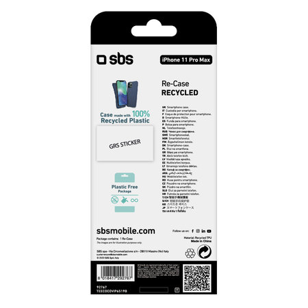 SBS - Caz TPU pentru iPhone 11 Pro Max, reciclate, albastru