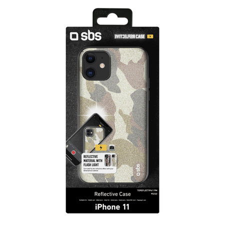SBS - Caz Reflective pentru iPhone 11, camuflaj