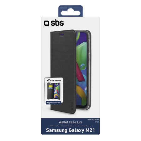 SBS - Caz Book Wallet Lite pentru Samsung Galaxy M21, negru