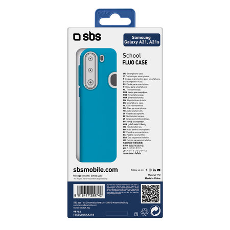 SBS - Caz School pentru Samsung Galaxy A21, albastru