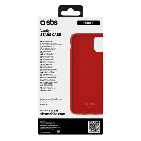 SBS - Caz Vanity pentru iPhone 11, ro?u