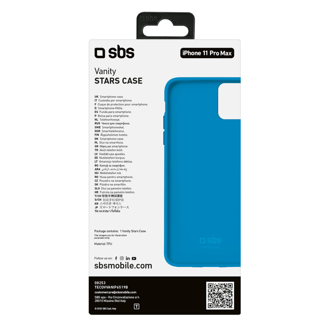 SBS - Caz Vanity pentru iPhone 11 Pro Max, albastru