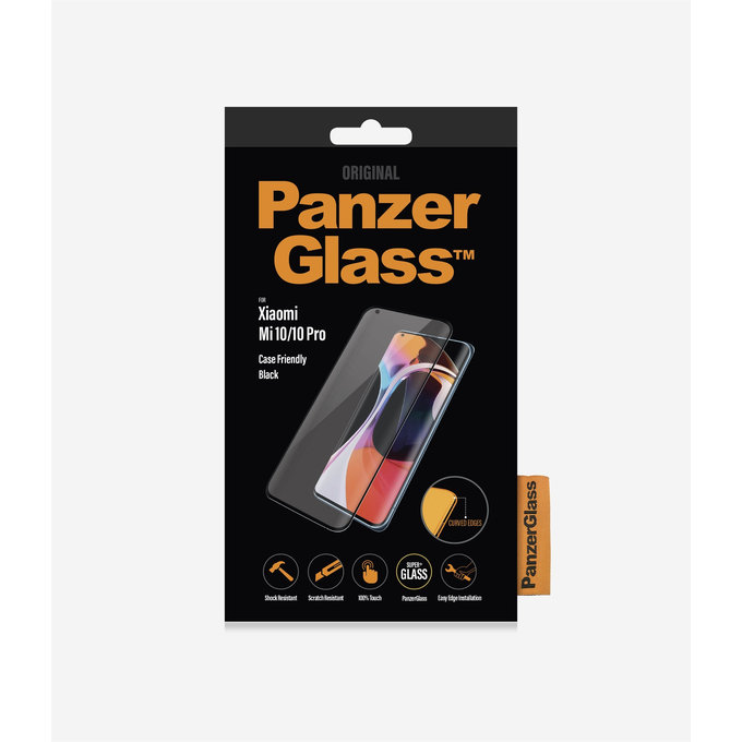 PanzerGlass - Geam Securizat Case Friendly pentru Xiaomi Mi 10, black