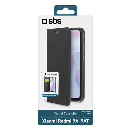 SBS - Caz Book Wallet Lite pentru Xiaomi Redmi 9A, 9AT, negru