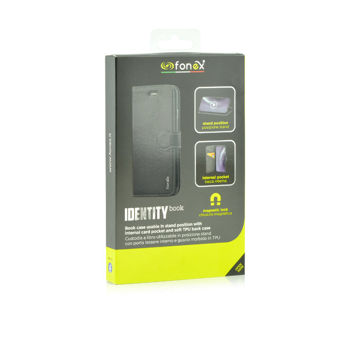 Fonex - Caz Book Identity pentru Samsung Galaxy A20e, negru