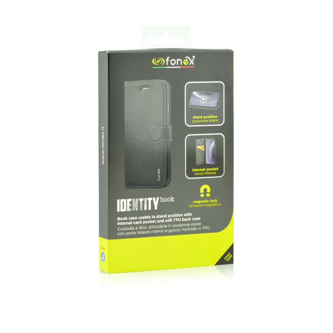 Fonex - Caz Book Identity pentru Samsung Galaxy A10, negru