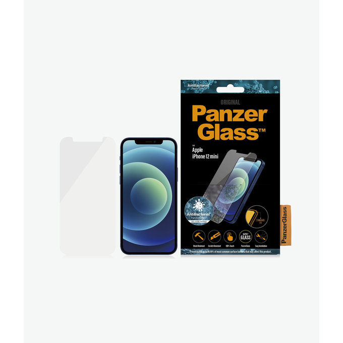 PanzerGlass - Geam Securizat Standard Fit AB pentru iPhone 12 mini, transparent