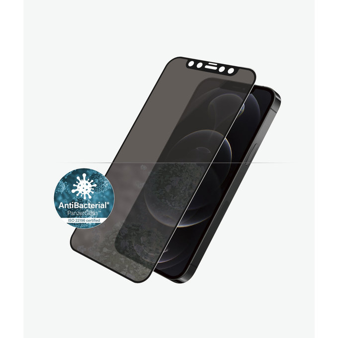 PanzerGlass - Geam Securizat Privacy Case Friendly AB pentru iPhone 12 & 12 Pro, negru