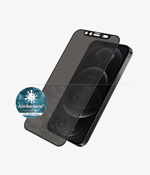PanzerGlass - Geam Securizat Privacy Case Friendly CamSlider AB pentru iPhone 12 & 12 Pro, negru