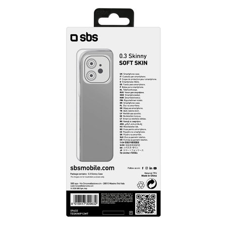 SBS - Caz Skinny pentru iPhone 12 & 12 Pro, transparent