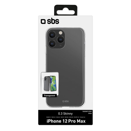 SBS - Caz Skinny pentru iPhone 12 Pro Max, transparent