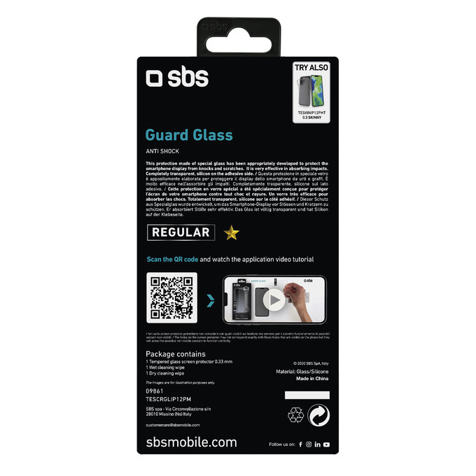 SBS - Geam Securizat pentru iPhone 12 Pro Max, transparent