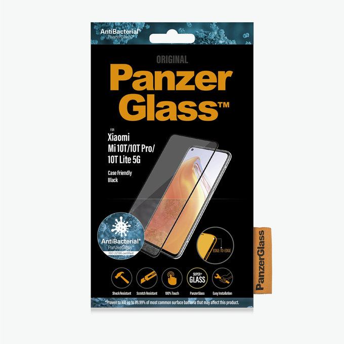 PanzerGlass - Geam Securizat Case Friendly pentru Xiaomi Mi 10T Lite, black