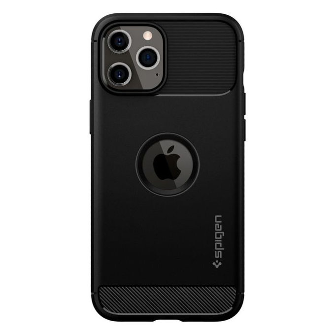 Spigen - Tok Rugged Armor - iPhone 12 és 12 Pro, fekete