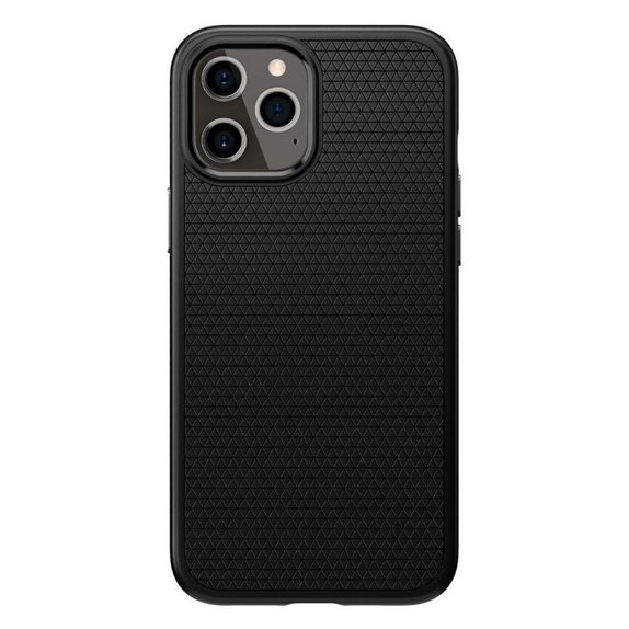 Spigen - Tok Liquid Air - iPhone 12 és 12 Pro, fekete