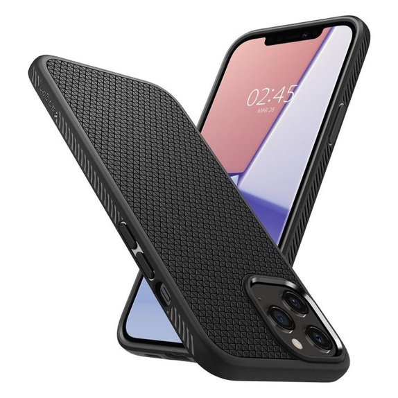 Spigen - Tok Liquid Air - iPhone 12 és 12 Pro, fekete