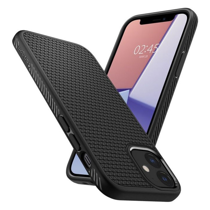 Spigen - Tok Liquid Air - iPhone 12 mini, fekete