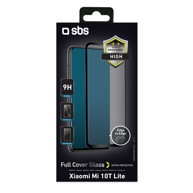 SBS - Geam Securizat Full Cover pentru Xiaomi Mi 10T Lite 5G, negru
