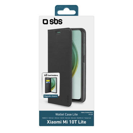 SBS - Caz Book Wallet Lite pentru Xiaomi Mi 10T Lite 5G, negru