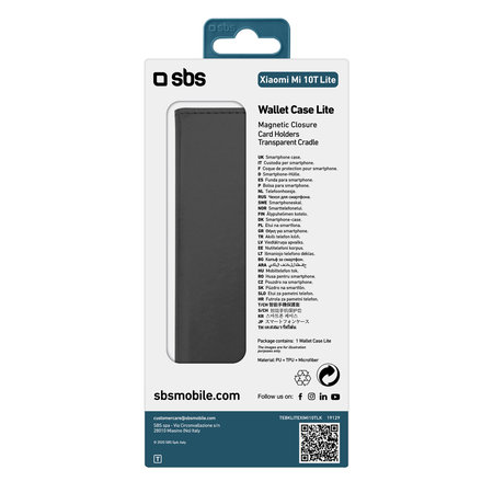 SBS - Caz Book Wallet Lite pentru Xiaomi Mi 10T Lite 5G, negru