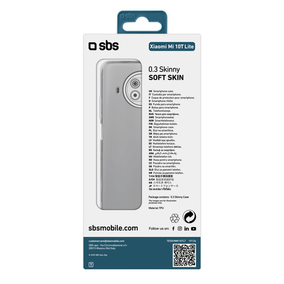 SBS - Caz Skinny pentru Xiaomi Mi 10T Lite 5G, transparent