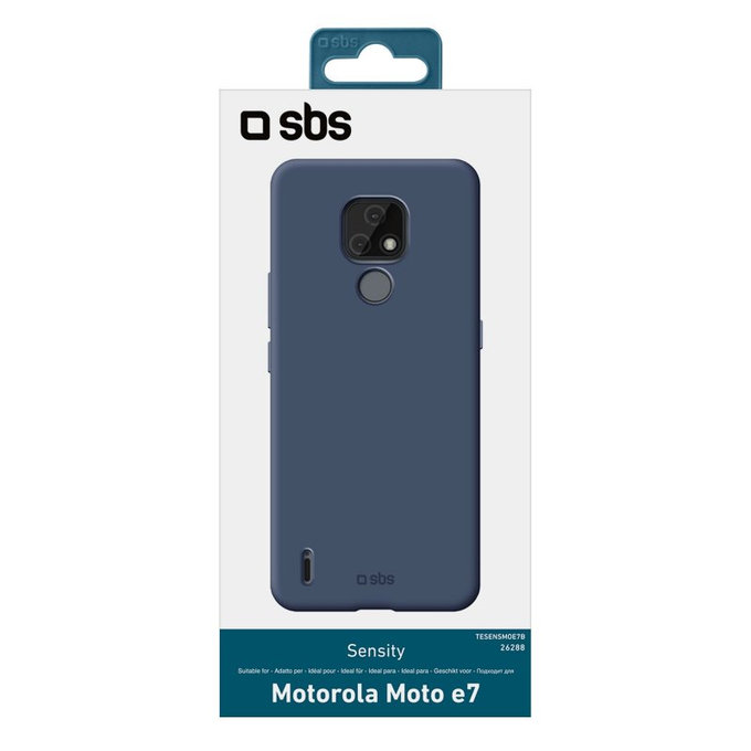 SBS - Caz Sensity pentru Motorola Moto E7, albastru