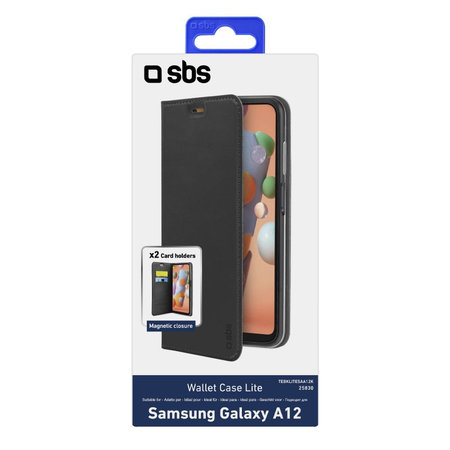 SBS - Caz Book Wallet Lite pentru Samsung Galaxy A12, negru